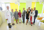 Das Team der Kinderklinik begrüßte BM Johannes Rauch und Landesrätin Juliane Bogner-Strauß.