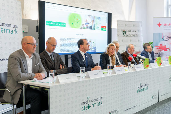 Pressekonferenz zu „mobiREM“ im Medienzentrum Steiermark. © Land Steiermark/Robert Binder; Verwendung bei Quellenangabe honorarfrei