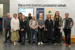 Ein denkwürdiger Abend in der Landesbibliothek mit Gernot Rath, Katharina Kocher-Lichem, Ferdinand Schmalz, Ulrike Haidacher, Fiston Mwanza Mujila, Felix Mitterer, Marlene Streeruwitz, Valerie Fritsch, Max Höfler und Siggi Haider (v.l.)