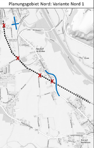 Plan für die Verkehrslösung im Norden von Wildon © Land Steiermark; Verwendung bei Quellenangabe honorarfrei