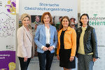 Anny-Lori Sperl, LR Simone Schmiedtbauer, LR Doris Kampus und Regina Geiger (v.l.) präsentierten im Medienzentrum Steiermark die Veranstaltungsreihe „Finanzfrau“ © Land Steiermark/Robert Binder; Verwendung bei Quellenangabe honorarfrei