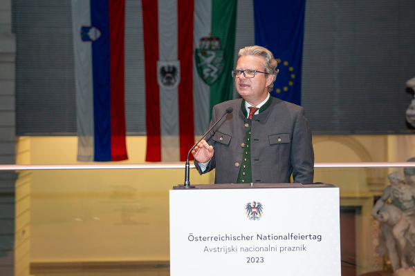 LH Drexler bei der Eröffnung des Nationalfeiertagsempfangs in Ljubljana © Land Steiermark; bei Quellenangabe honorarfrei