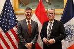 Edward Mermelstein (New York City’s Commissioner for International Affairs), LH Christopher Drexler © Land Steiermark; bei Quellenangabe honorarfrei