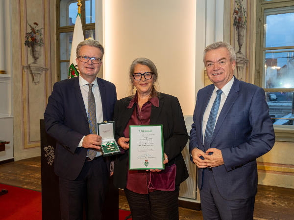 LH Christopher Drexler, Dorothea Blancke, LH-Stv. Anton Lang (v.l.) © Land Steiermark/ Frankl
