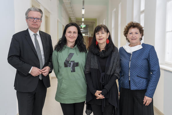 Landeshauptmann Christopher Drexler, stellvertretende Vorsitzende Gunilla Plank, Vorsitzende Edith Draxl, Landesrätin Ursula Lackner (v.l.n.r.) © Land Steiermark/Binder; bei Quellenangabe honorarfrei