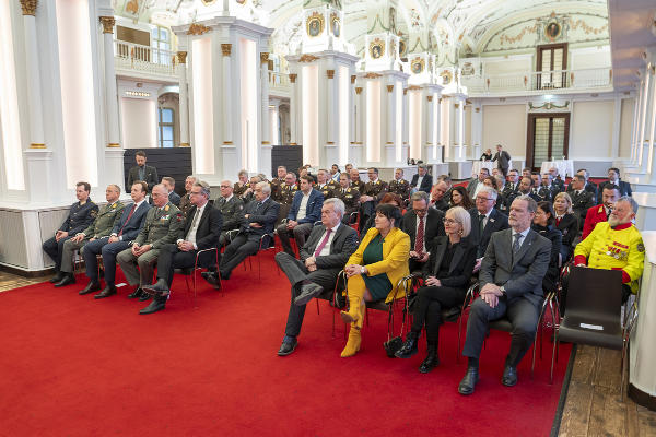 In der Aula der Alten Universität wurde zum traditionellen Empfang der Einsatzorganisation geladen.  © Foto: Land Steiermark/Binder; bei Quellenangabe honorafrei