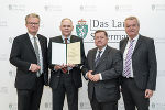 LH Christopher Drexler, BH Nico Groger, LR Werner Amon und LH-Stv. Anton Lang (v.l.) © Land Steiermark/ Binder