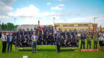 140. Landesfeuerwehrtag und 58. Landesfeuerwehr-Leistungsbewerb in Kalsdorf: LH Christopher Drexler und LH-Stv. Anton Lang freuten sich mit den vielen erfolgreichen Wettkampfgruppen der steirischen Feuerwehren. © LFV/Christian Karner; Verwendung bei Quellenangabe honorarfrei 140. Landesfeuerwehrtag und 58. Landesfeuerwehr-Leistungsbewerb in Kalsdorf: LH Christopher Drexler und LH-Stv. Anton Lang freuten sich mit den vielen erfolgreichen Wettkampfgruppen der steirischen Feuerwehren.