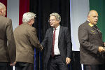 LH Christopher Drexler dankte in der Kirschenhalle Hitzendorf Feuerwehroffizieren aus der gesamten Steiermark für ihr Engagement für die Allgemeinheit. © Land Steiermark/Foto Fischer; Verwendung bei Quellenangabe honorarfrei LH Christopher Drexler dankte in der Kirschenhalle Hitzendorf Feuerwehroffizieren aus der gesamten Steiermark für ihr Engagement für die Allgemeinheit.