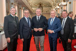 Neujahrsempfang in der Aula der Alten Universität: Landarbeiterkammer-Präsident Eduard Zentner, Wirtschaftskammerpräsident Josef Herk, LH Mario Kunasek, Arbeiterkammer-Präsident Josef Pesserl und Landwirtschaftskammer-Präsident Franz Titschenbacher (v.l.) © Land Steiermark/Robert Binder; Verwendung bei Quellenangabe honorarfrei Neujahrsempfang in der Aula der Alten Universität: Landarbeiterkammer-Präsident Eduard Zentner, Wirtschaftskammerpräsident Josef Herk, LH Mario Kunasek, Arbeiterkammer-Präsident Josef Pesserl und Landwirtschaftskammer-Präsident Franz Titschenbacher (v.l.)