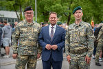 Militärkommandant Heinz Zöllner, Klubobmann Marco Triller und Stabskompanie-Kommandant Wolfgang Achmüller (v.l.) © Land Steiermark/Jesse Streibl; Verwendung bei Quellenangabe honorarfrei Militärkommandant Heinz Zöllner, Klubobmann Marco Triller und Stabskompanie-Kommandant Wolfgang Achmüller (v.l.)