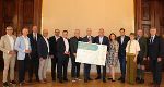 LR Willibald Ehrenhöfer (8.v.l.) gab gemeinsam mit LH Mario Kunasek und den Landesräten Claudia Holzer und Hannes Amesbauer sowie mit den Präsidenten der steirischen Sozialpartner und der aktuellen Vorsitzenden der steirischen Hochschulkonferenz den Startschuss für die steirische Standortpartnerschaft.